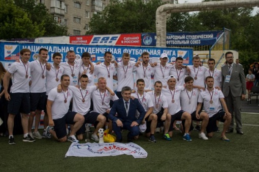 Сборная ЮФУ - победитель областного этапа Всероссийских соревнований по футболу среди команд образовательных организаций высшего образования 